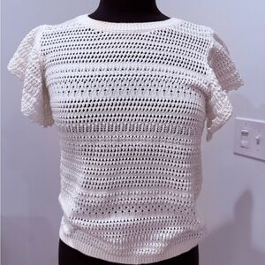 Dylan Cream Crochet Blouse
